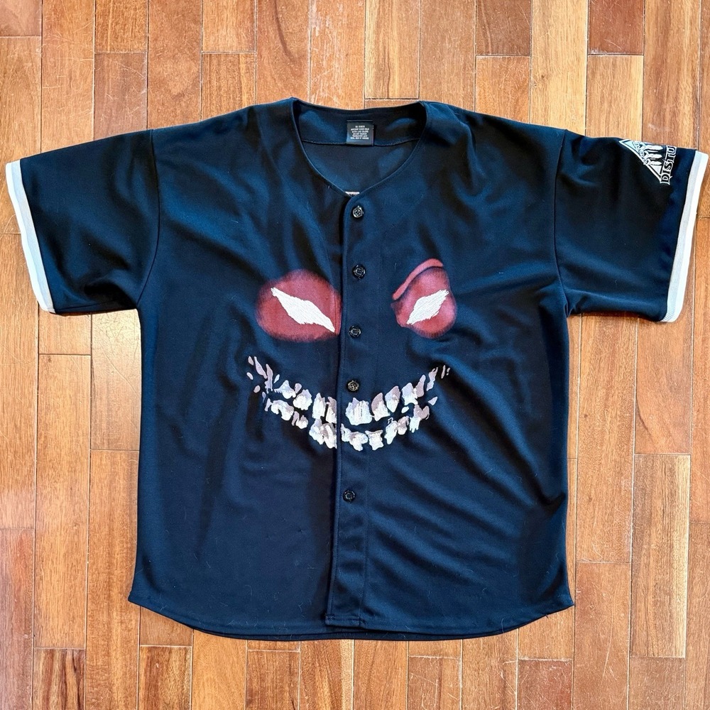 XL Vintage Disturbed Jersey Men 10000 Fists Tour 2005 Spelled Out Giant Tag‎